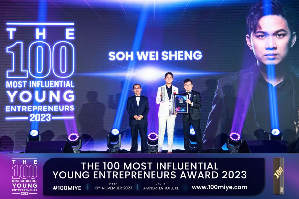 Wei Sheng Named Top 100 Most Influential Young Entrepreneur 2023