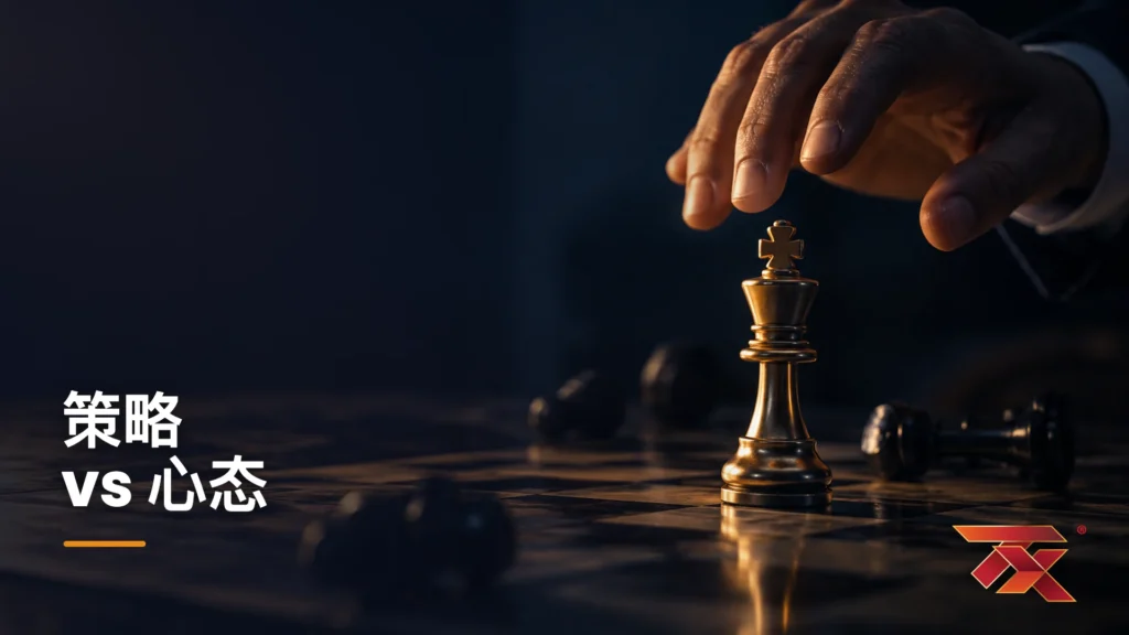 在国际象棋王棋上方犹豫的手