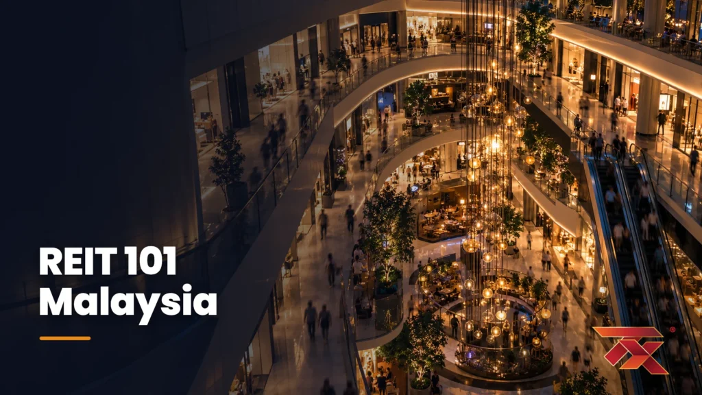 A Kuala Lumpur mall atrium at night